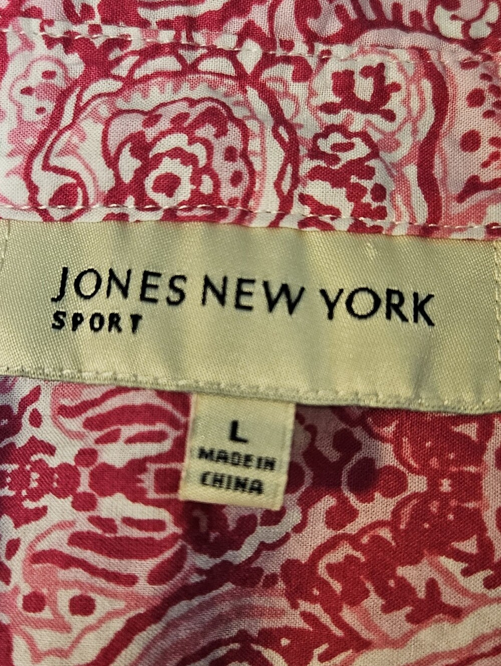 Jones New York Sport Pink Paisley Print Blouse - Picture 4 of 7